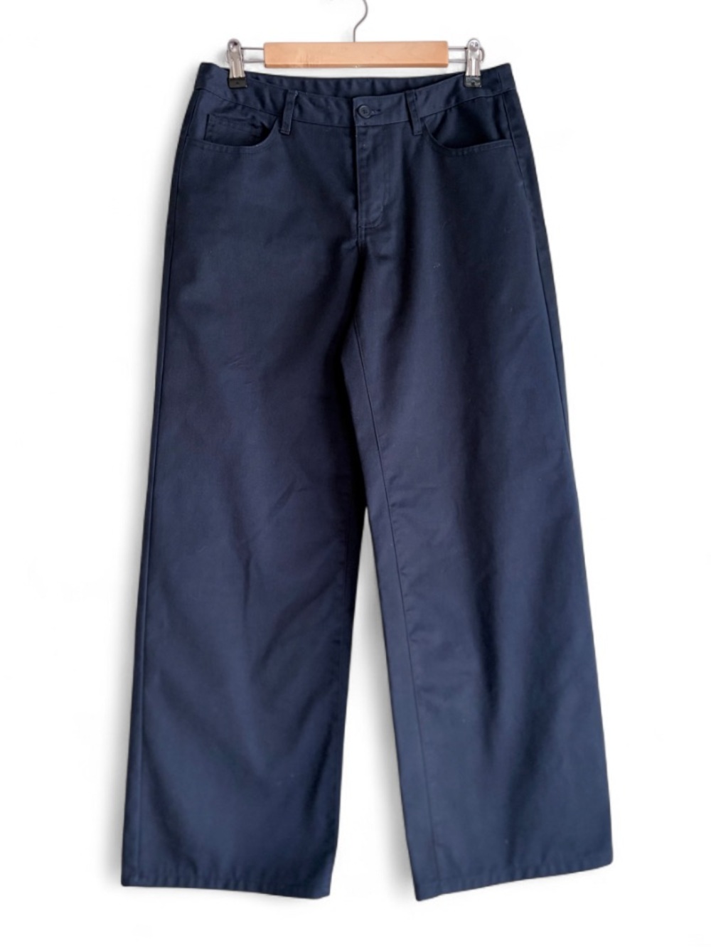 NWT Brandy Melville Navy Blue Cotton Blend Wide Leg Pants
